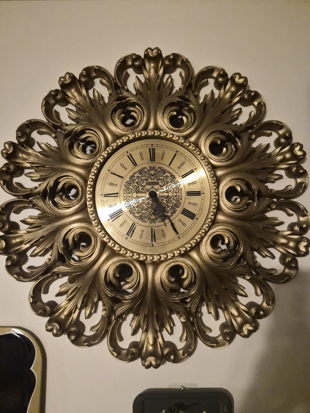 Vintage Syroco Large Clock